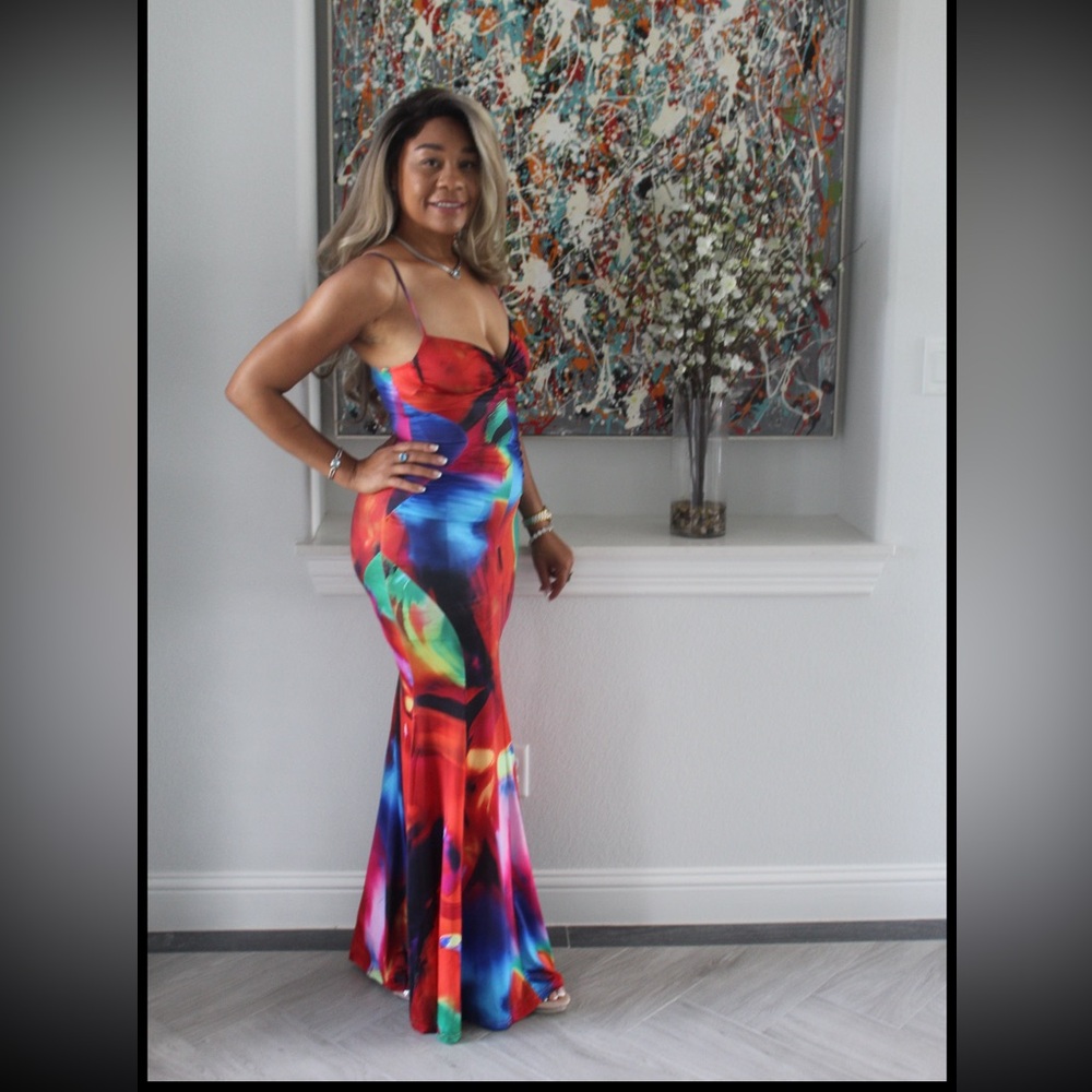 Vibrant Multicolor Sleeveless Dress
